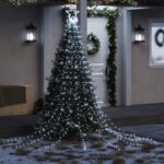 Guirlande de sapin de Noël 320 LED blanc froid 375 cm