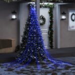 Guirlande de sapin de Noël 320 LED bleu 375 cm