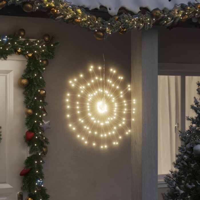 Étoile rayonnante de Noël 140 LED 4 pcs blanc chaud 17 cm – Image 1