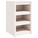 Armoires de cuisine d'extérieur 2 pcs blanc bois de pin massif – Image 2