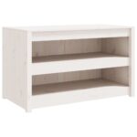 Armoires de cuisine d'extérieur 2 pcs blanc bois de pin massif – Image 3