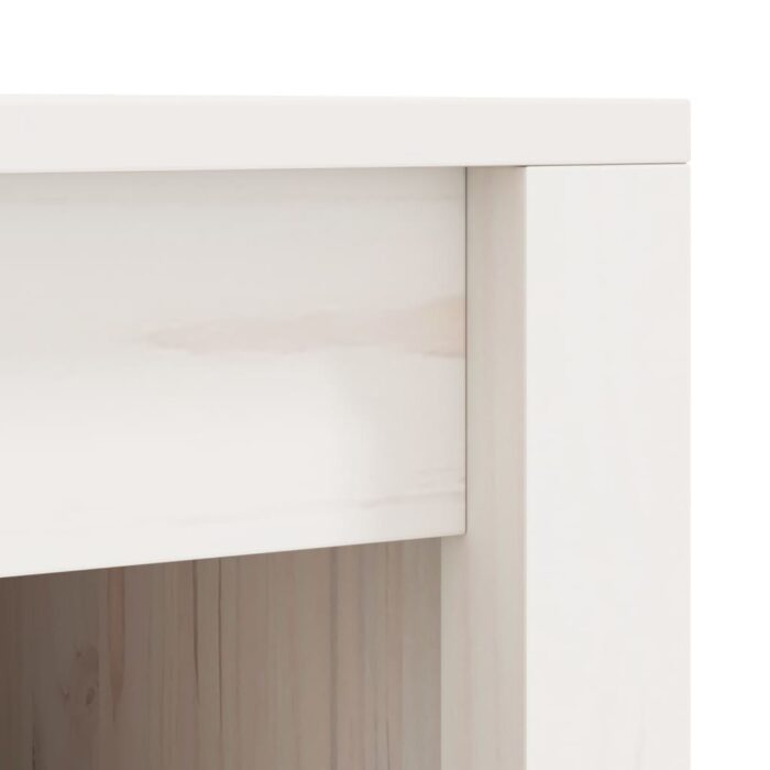 Armoires de cuisine d'extérieur 2 pcs blanc bois de pin massif – Image 4