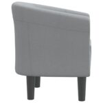 Fauteuil cabriolet gris clair tissu – Image 2
