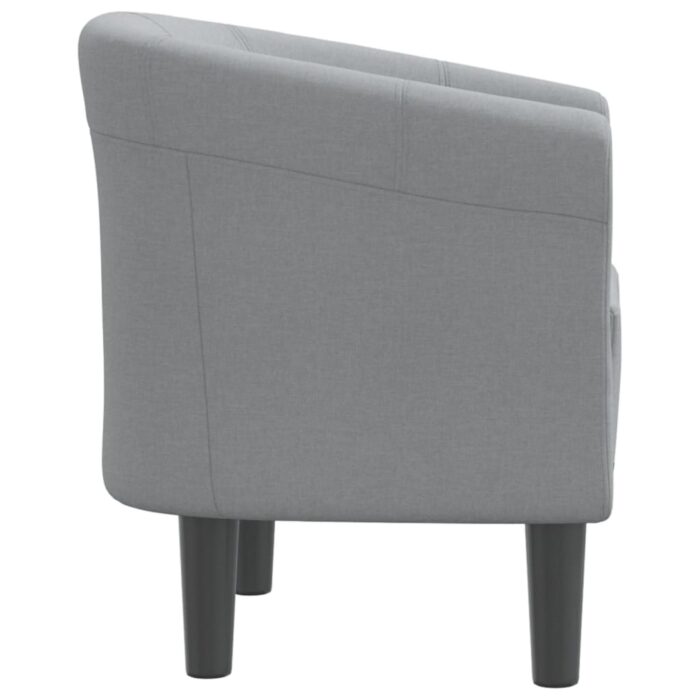 Fauteuil cabriolet gris clair tissu – Image 2
