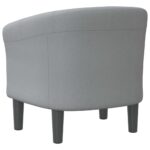 Fauteuil cabriolet gris clair tissu – Image 3