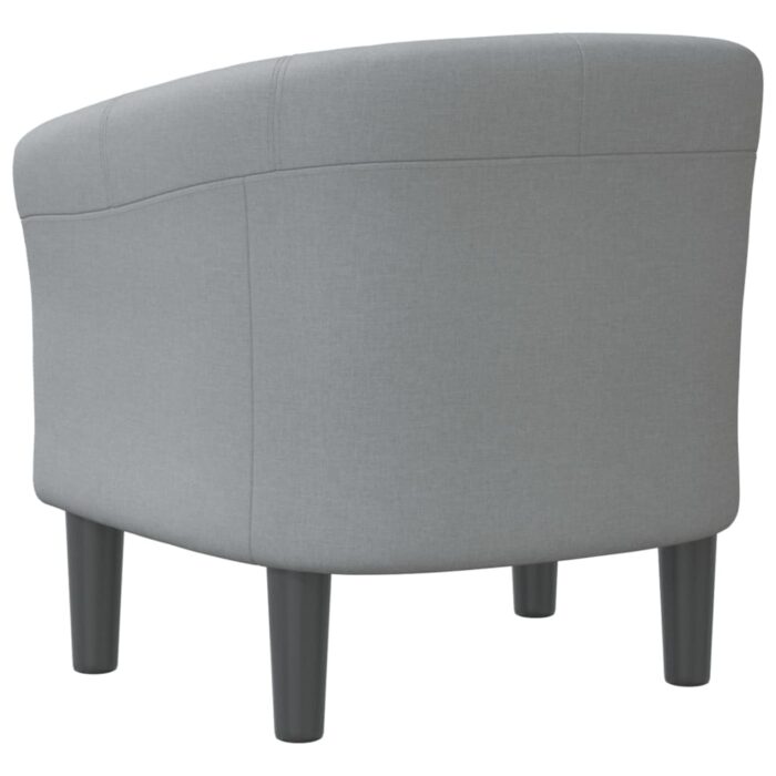Fauteuil cabriolet gris clair tissu – Image 3