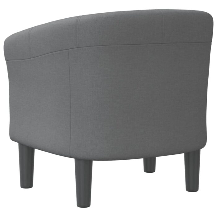 Chaise cabriolet gris foncé tissu – Image 3