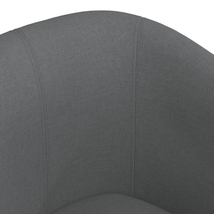 Chaise cabriolet gris foncé tissu – Image 4