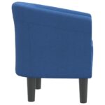 Fauteuil cabriolet bleu tissu – Image 2