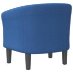Fauteuil cabriolet bleu tissu – Image 3