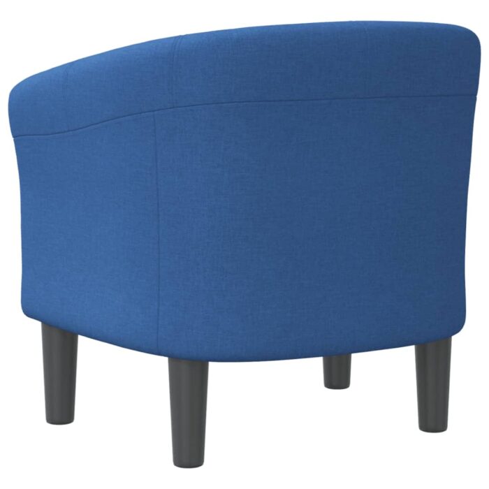 Fauteuil cabriolet bleu tissu – Image 3