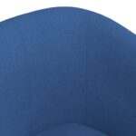 Fauteuil cabriolet bleu tissu – Image 4