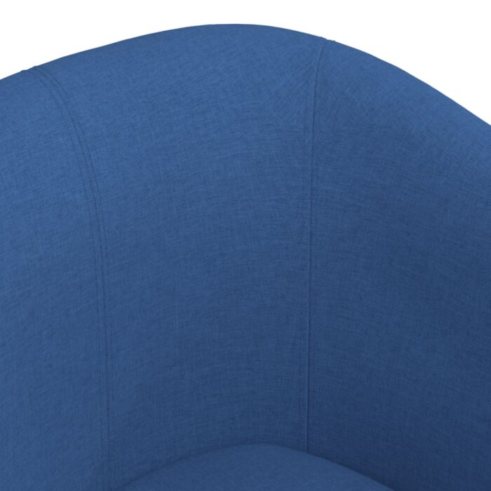 Fauteuil cabriolet bleu tissu – Image 4