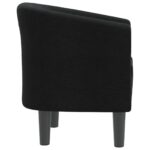 Fauteuil cabriolet noir tissu – Image 2