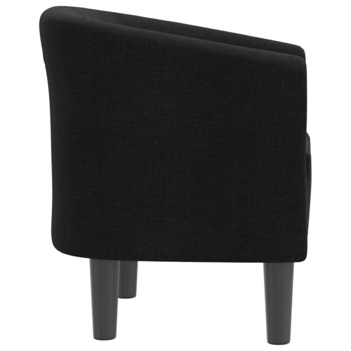 Fauteuil cabriolet noir tissu – Image 2