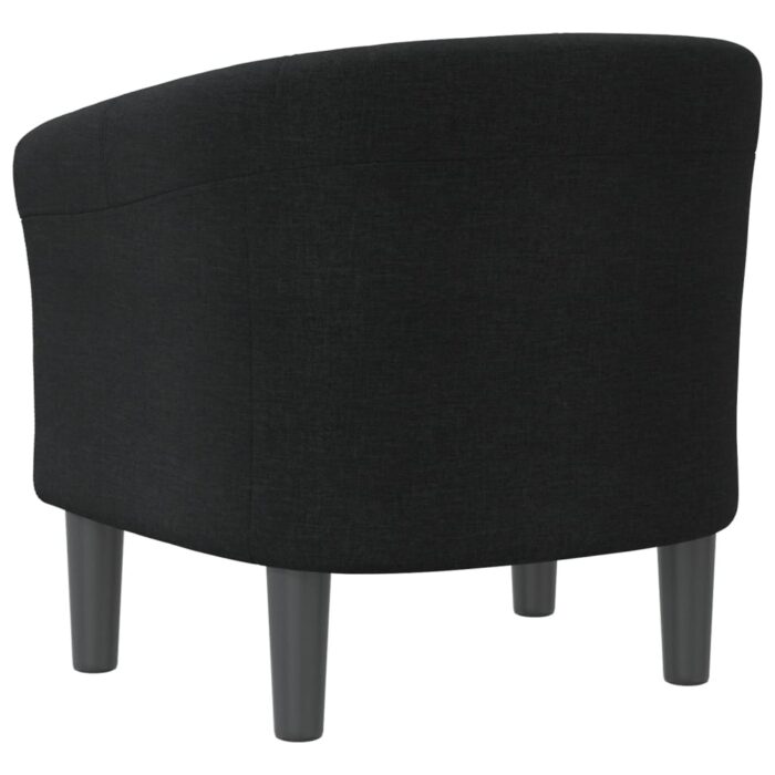 Fauteuil cabriolet noir tissu – Image 3