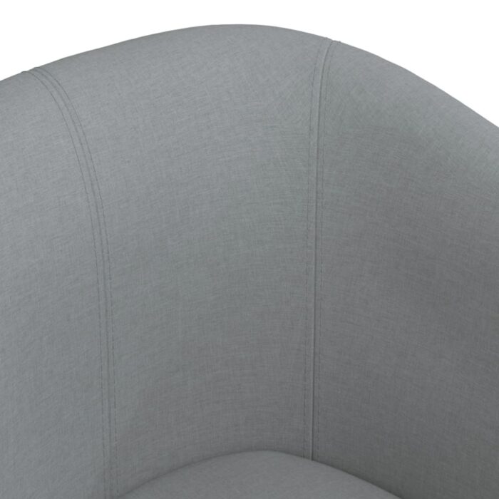 Chaise cabriolet avec repose-pied gris clair tissu – Image 4