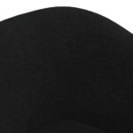 Chaise cabriolet avec repose-pied noir tissu – Image 4