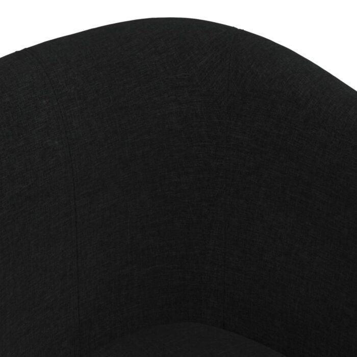 Chaise cabriolet avec repose-pied noir tissu – Image 4