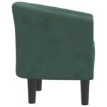 Fauteuil cabriolet vert foncé velours – Image 2