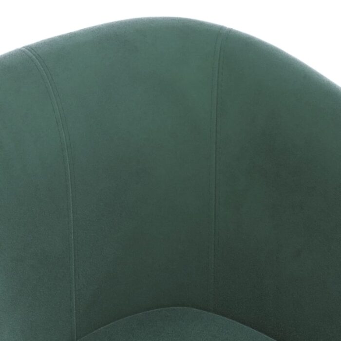 Fauteuil cabriolet vert foncé velours – Image 4