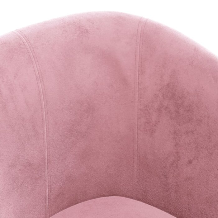Chaise cabriolet rose velours – Image 4