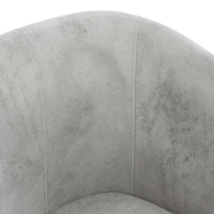 Chaise cabriolet avec repose-pied gris clair velours – Image 4