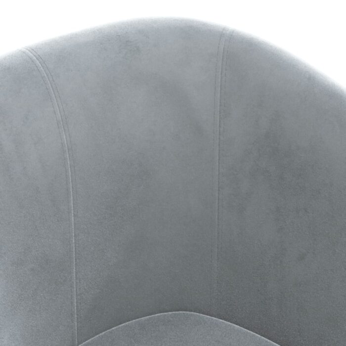 Chaise cabriolet avec repose-pied gris foncé velours – Image 4