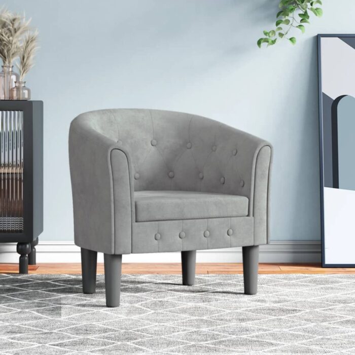 VXL8720845436414_m_en_hd_1.jpg Chaise cabriolet gris clair velours – Image 1