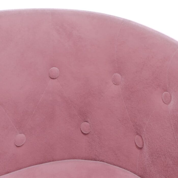 Fauteuil rose velours – Image 4