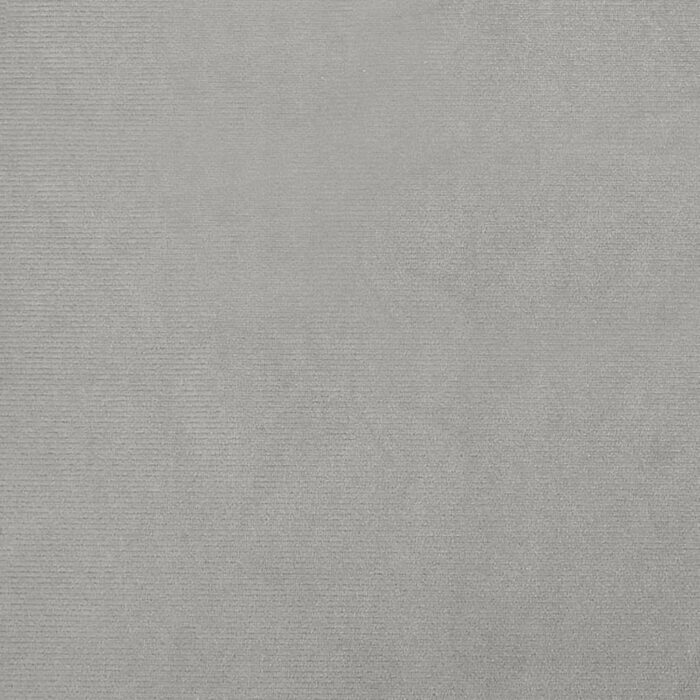 Fauteuil avec repose-pied gris clair velours – Image 5