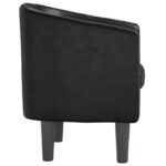 Fauteuil noir similicuir – Image 2