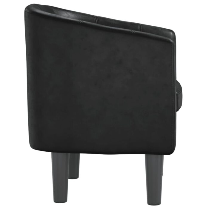 Fauteuil noir similicuir – Image 2
