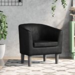 Fauteuil noir similicuir