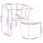 Fauteuil avec repose-pied rouge similicuir – Image 6