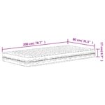 Matelas en mousse blanc 80x200 cm dureté H2 H3 – Image 7