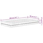 Matelas en mousse blanc 80x200 cm dureté H2 H3 – Image 8