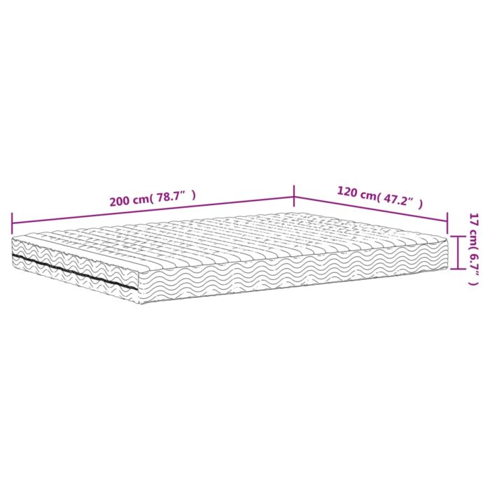 Matelas en mousse blanc 120x200 cm dureté H2 H3 – Image 8