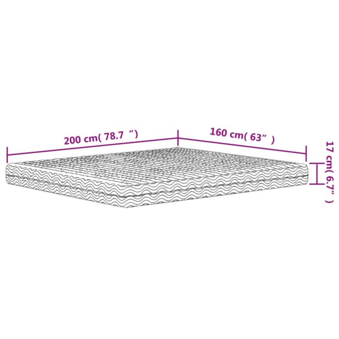 Matelas en mousse blanc 160x200 cm dureté H2 H3 – Image 7