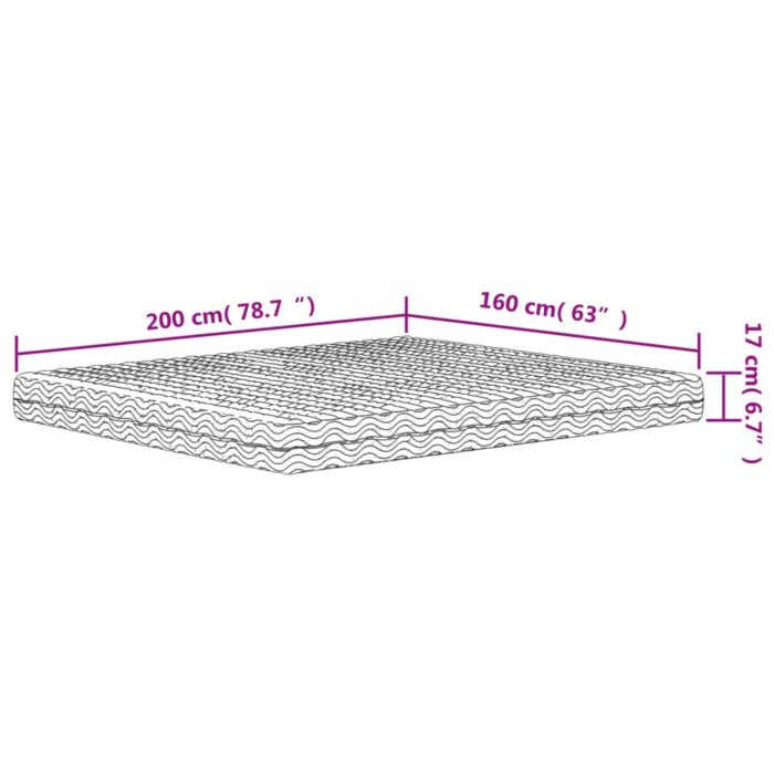 Matelas en mousse blanc 160x200 cm dureté H2 H3 – Image 8