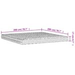 Matelas en mousse blanc 200x200 cm dureté H2 H3 – Image 7