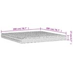Matelas en mousse blanc 200x200 cm dureté H2 H3 – Image 8