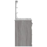 Coiffeuse avec lumières LED sonoma gris 90x42x132,5 cm – Image 4