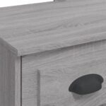 Coiffeuse avec lumières LED sonoma gris 90x42x132,5 cm – Image 6
