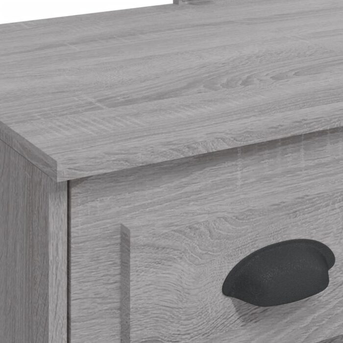 Coiffeuse avec lumières LED sonoma gris 90x42x132,5 cm – Image 6