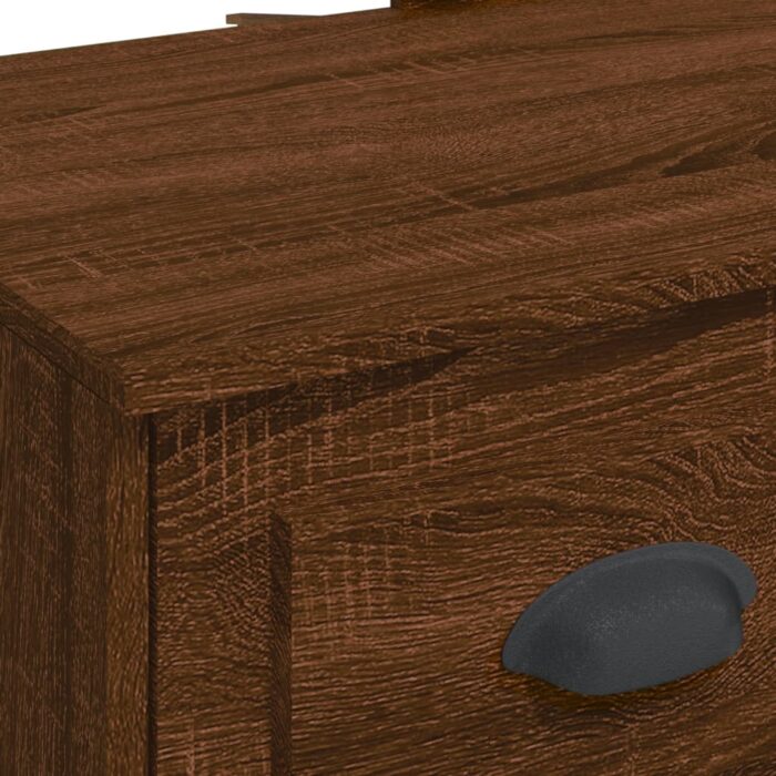 Coiffeuse avec lumières LED chêne marron 90x42x132,5 cm – Image 7