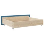 Tiroirs de lit 2 pcs bleu bois d'ingénierie et tissu – Image 4