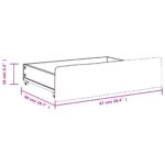 Tiroirs de lit 2 pcs bleu bois d'ingénierie et tissu – Image 6
