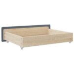 Tiroirs de lit 2 pcs gris foncé bois d'ingénierie et velours – Image 4