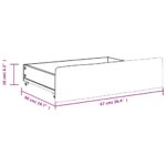 Tiroirs de lit 2 pcs gris foncé bois d'ingénierie et velours – Image 6